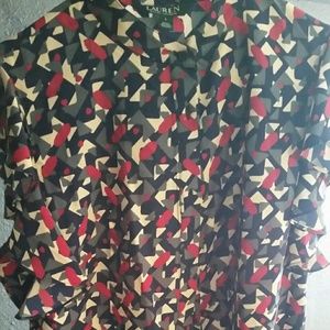 Ralph Lauren, Shoulder Cut Top, Frill, Large